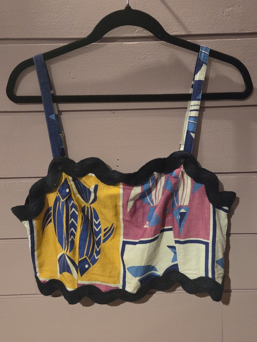 Anthropologie Square-neck Crop Tank Top By Celandine